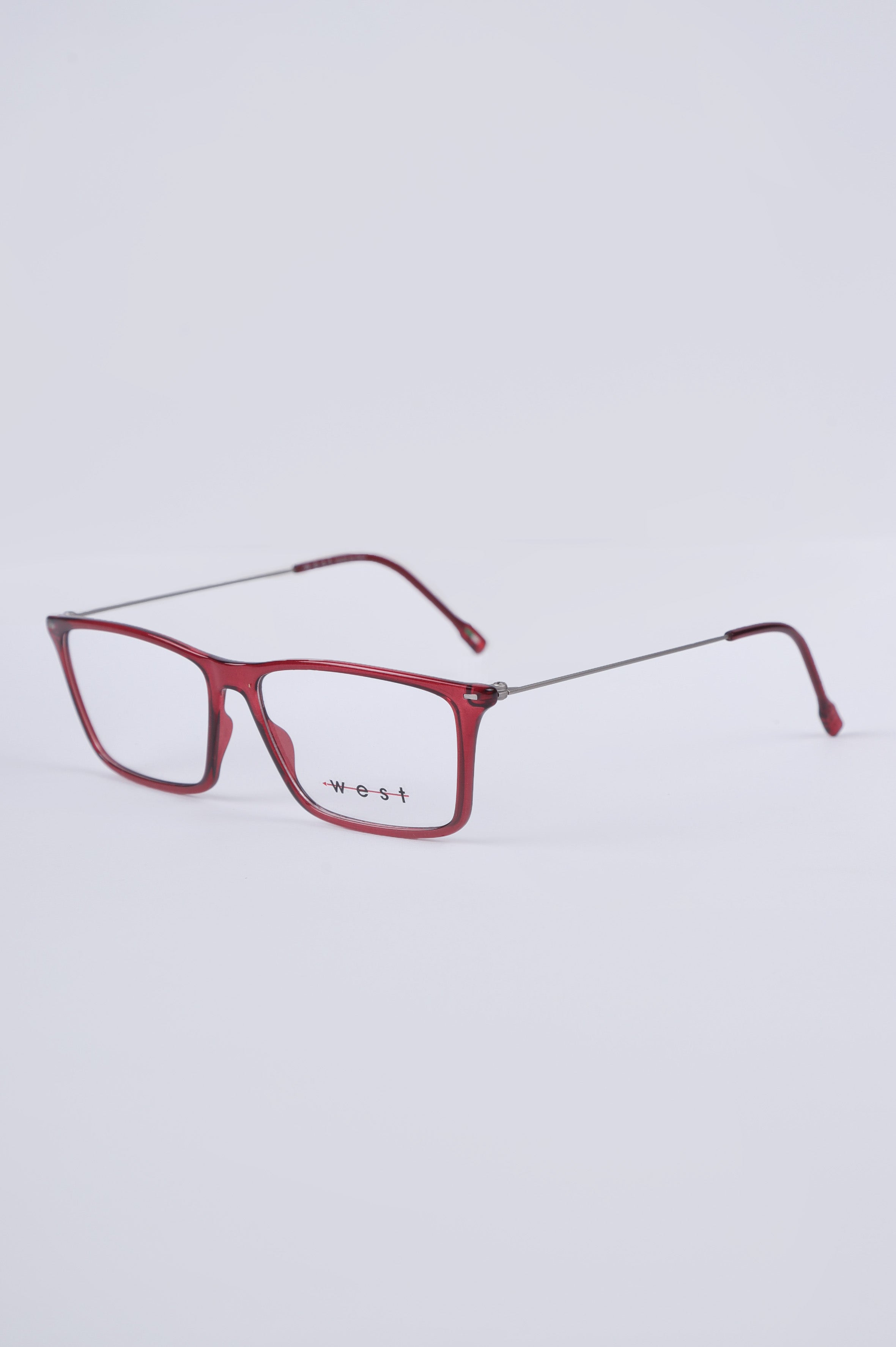 WEST  dark red glasses